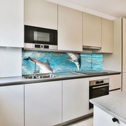 Реалистичен гръб за кухня - Делфинчета