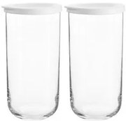 Стъклен буркан с бял силиконов капак 10,5см h21см 1,4л DUO 140 - Lav