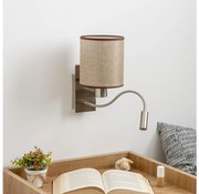 Brilagi - LED Аплик NUBILA 1xE27/25W/230V + LED/3W хром/кафяв