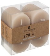 Свещи без аромат atmosphera Olia, 4.5 cm, 4 бр - Бежов