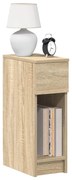 858699 vidaXL Нощно шкафче с чекмедже, дъб сонома, 20x36x60 см