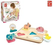 Дървен звуков пъзел, Hape, Животни, 6 части