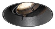 Модерен вграден прожектор черен GU10 кръгъл без рамка - Oneon