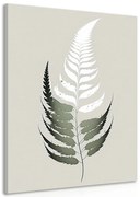 Картина на платно – Минималистичен лист от папрат