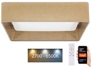 Brilagi-LED Димируема лампа VELVET SQUARE LED/36W/230V Wi-Fi Tuya  + д.у. кафяв