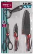 Lamart - Комплект от 2 ножа, ножица и белачка