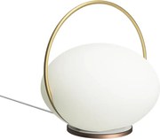 Бяла LED затъмняваща се настолна лампа (височина 19 cm) Orbit – UMAGE