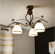 Полилей за повърхностен монтаж RETRO 3xE27/60W/230V бронзова патина