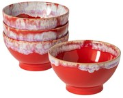 Червени керамични купички в комплект от 4 части ø 15 cm Latte - Costa Nova