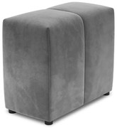 Сив кадифен подлакътник за модулен диван Rome Velvet - Cosmopolitan Design