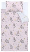 Розово единично детско спално бельо 135x200 cm Bunny Tails Ditsy Flowers – Catherine Lansfield