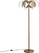 Винтидж подова лампа златиста 156 см 2-светлина - Botanica