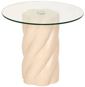 Холна маса atmosphera Torsie, Слонова кост, Ø50 см