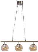 Cottex T2493AA - Полилей на кабел CAPELLA 3xE14/40W/230V димчат/кафяв