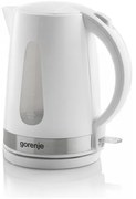 Електрическа кана Gorenje K17WE, 2200W, 1.7 л, Термостат Strix, Филтър срещу варовик, Индикатор за нивото на вода, Бял