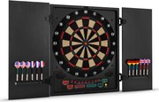 KLARFIT Dartmaster, черен, електронна мишена със стрелички и врата