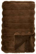Кафяво одеяло от изкуствена кожа 130x180 cm Galena – House Nordic