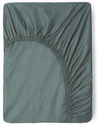 Зелено-сив разтегателен памучен чаршаф 90x200 cm - Good Morning