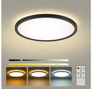 Brilagi - Димируемо LED осветително тяло ULTRA SLIM LED/24W/230V Ø 42 см черно + дистанционно управление