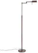 Дизайнерска подова лампа тъмен бронз с LED и димер с докосване - Notia