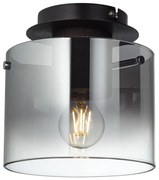 Brilliant - Таванно осветително тяло BETH 1xE27/60W/230V Ø 20 см черно/димчато