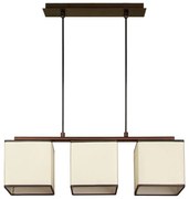 Пендел МИЛАНО, патина, абажури Шинц Крем, 3xE27