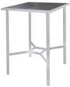 Horecano - Квадратна бар маса 70x70xh103см PLASTIC WOOD бяло/сиво TB-(SAK-70)