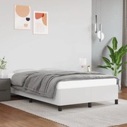 379523 vidaXL Рамка за легло без матрак, Бяла 120x190 см изкуствена кожа