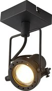 Индустриален таванен прожектор черен регулируем GU10 50mm - Suplux