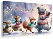 Картина на платно – Животни, маршируващи в ритъма на музиката