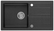 Sapho - Кухненска мивка 77x44 cm гранит/черна