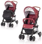 Бебешка лятна количка с покривало TERRA LORELLI - Red&Black DOTS