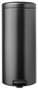 Кош за боклук с педал Brabantia NewIcon 1008850, 30 л, Плавно затваряне, Противоплъзгаща основа, Тъмносив