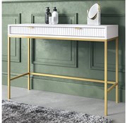 Конзолна маса NOVA 77x104 см бяла/златна