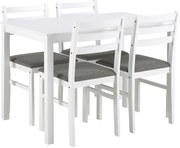 Комплект трапезна маса с 4 стола EMILY, бял
