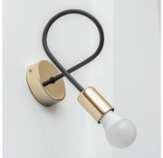 Стенно осветително тяло OXFORD 1xE27/15W/230V златисто/черно