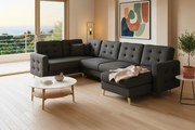 Ъгъл диван Amelion Plus-Black