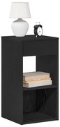 858716 vidaXL Нощни шкафчета с чекмеджета, 2 бр, черен дъб, 35x34x66,5 см