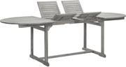 316572 vidaXL Градинска трапезна маса, (160-240)x100x75 cм, акация масив