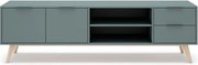 Маса за телевизор сиво-зелена 180x53x40 cm Pisco – Marckeric