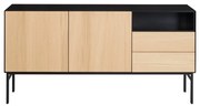 Черен нисък скрин от дъб 180x89 cm Edge by Hammel - Hammel Furniture
