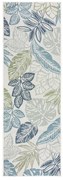 Зелено-син килим за открито и закрито 80x230 cm Bella Leaf – Flair Rugs