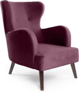 Лилаво кадифено кресло Noemye – Bonami Selection