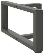 4013014 vidaXL Крака за масичка за кафе, Т-образни, 2 бр., антрацит, 60x25x(30-31) см, стомана