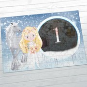 Картонен пъзел А4 със снимка - Снежна фея