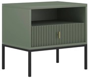 Нощно шкафче SUE зелено/черно