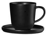 Asa - Чаша с чиния Coppa kuro 0,08л черно - 19011190