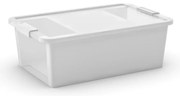 Бяла пластмасова кутия за съхранение с капак 55x35x19 cm Bi-Box M – KIS