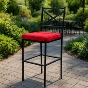 Бар стол Санторини в черно 45/45/130 см