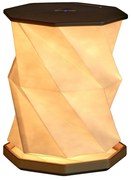 Черна светлинна декорация с USB ø 12 cm Twist Hexagon – Gingko